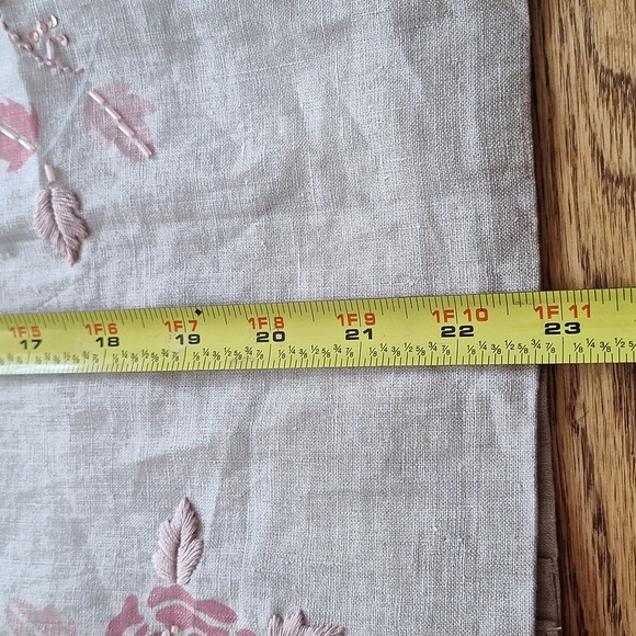 NWT Vintage Casual Corner 100% Linen Fully Lined Floral Embroidered Skirt 12 - Picture 8 of 9